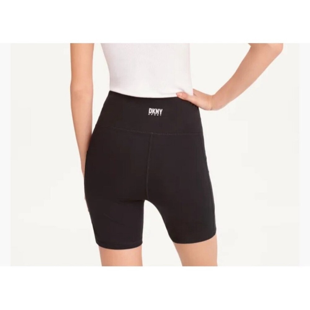 DKNY Women's Black Bike Shorts Inseam: 7” High Rise Size X-SMALL New
